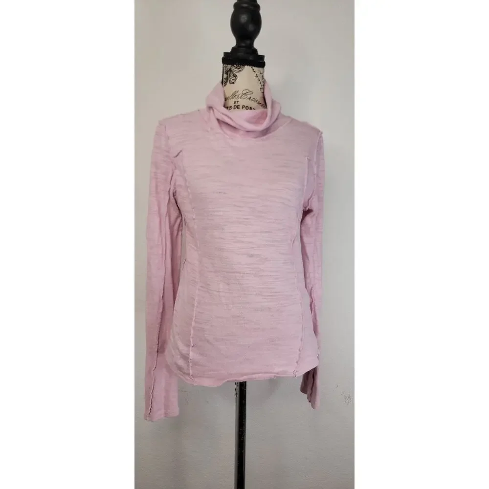 Free People We The Free Everyday Layering Knit Top Pink Small OB 1582226